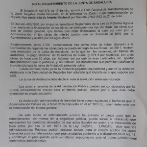 La plataforma de regantes afectados inicia una recogida de firmas para mostrar el  rechazo al requerimiento de la Junta del cobro de 10 millones de euros