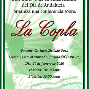 Una conferencia  de Juan Mellado sobre la Copla celebra el día de Andalucía el miércoles 26 en el Centro de Educación de Adultos Mardeleva de Sanlúcar