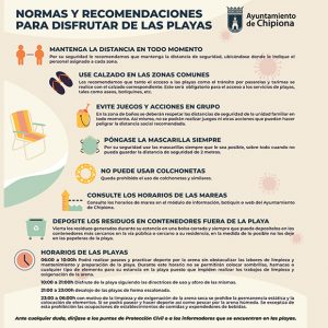 Turismo lleva a las redes sociales la difusión de las normas y recomendaciones para los usuarios de las playas de Chipiona