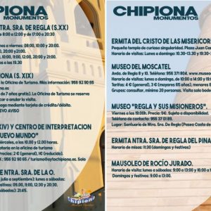 Turismo de Chipiona edita folletos con información sobre las visitas a los monumentos y edificios más emblemáticos