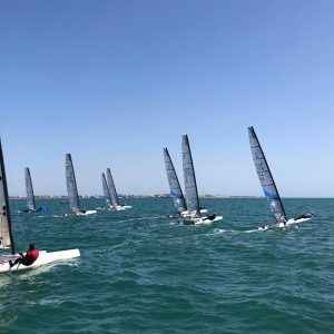 25 embarcaciones participaron este fin de semana en la Copa de Andalucía de Catamarán celebrada en aguas de Chipiona