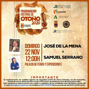Diputación trae a Chipiona el próximo domingo a José de la Mena y Samuel Serrano a través del programa Planeamos