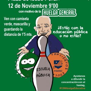 La Marea Verde de El Puerto convoca una concentración en la Plaza de Isaac Peral de El Puerto de Santa María a las 9 de la mañana el próximo jueves día 12 de Noviembre