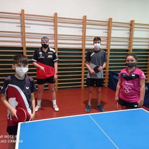 Alba Sánchez, Pablo Castillo, Juan Merello y Fran Castillo competirán este sábado en  Bormujos en el Torneo Pre-estatal de tenis de mesa