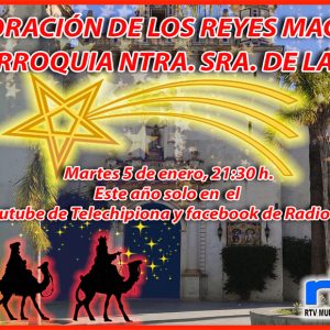 La Radiotelevisión municipal de Chipiona emitirá mañana en su canal de Youtube la Adoración de los Reyes Magos en la Parroquia