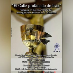 ‘El Cáliz profanado de Irak’ estará el viernes en la parroquia de Chipiona y el Santuario de Regla para su veneración