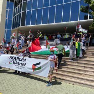 Marcha por la Libertad del Pueblo Saharaui.  Etapa 1. Cádiz-UCA- Puerto Real  20 de Mayo