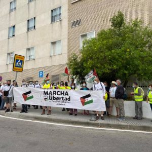 Marcha por la Libertad del Pueblo Saharaui.  Etapa 4. Jerez- Trebujena  23 de mayo.