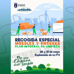 Nueva recogida especial de muebles y enseres en el explanada de la ITV el jueves y el viernes próximos