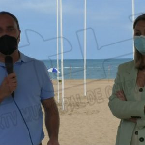 Finalizan los trabajos de reperfilado de la playa Cruz del Mar y colocación de los marcadores