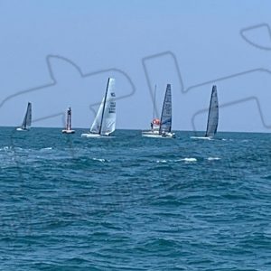 Juan Luis Páez, del Club Naútico Sevilla, primer clasificado en el Campeonato de Andalucía de Catamarán celebrado en Chipiona