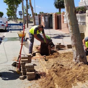 José Luis Barriga anuncia el inicio de la reparación del acerado de la avenida de Rota tras la finalización del de la avenida de La Laguna