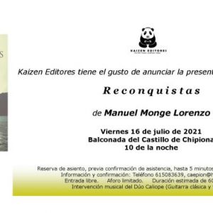 El chipionero Manuel Monge Lorenzo presentará el próximo viernes  ‘Reconquistas’, su tercer libro de poemas