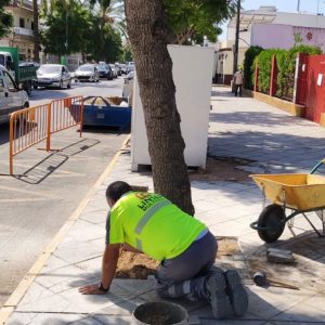 José Luis Barriga anuncia que ya está en marcha la reparación del acerado de la avenida de Rota