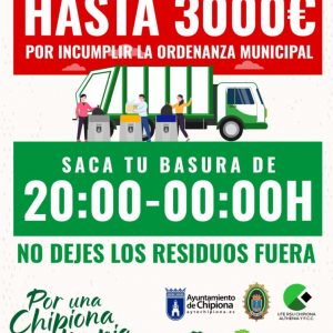 José Luis Barriga anuncia una campaña para mejorar el uso de los contenedores de recogida de basura en Chipiona