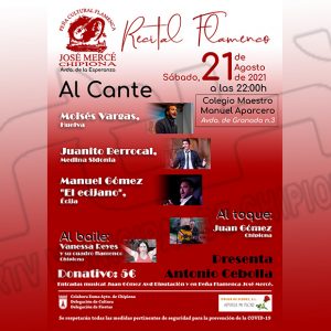 La Peña José Mercé ofrecerá este sábado su segundo recital flamenco estival con Moisés Vargas, Juanito Berrocal y Manuel  Gómez ‘El Ecijano’