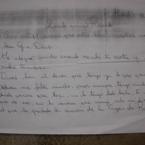 La verdadera letra de Rocío Jurado en una carta enviada a su amigo personal Ricardo Naval publicada en exclusiva por Diario de Cádiz el 19 de febrero de 2008