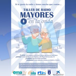 Una veintena de personas de más de 60 años inician hoy el taller de radio Mayores en la Onda de EMA-RTV y Fundación La Caixa