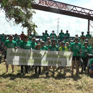 La marcha por la Vía Verde Entre Ríos vuelve pidiendo que los ayuntamientos sumen para aprovechar los avances con Diputación y Junta