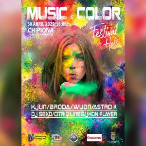 Este sábado se celebrará en Chipiona el festival holi ‘Music & Color’