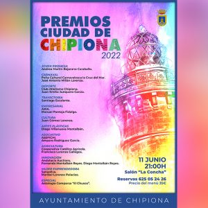 Luis Mario Aparcero anuncia que los Premios Ciudad de Chipiona 2022 se entregarán el sábado 11 de junio