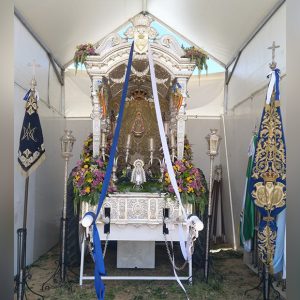 Todo dispuesto para la esperada presentación del Simpecado de Chipiona esta tarde ante la Virgen del Rocío