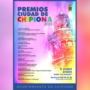 Mañana se entregan los Premios Ciudad de Chipiona 2022