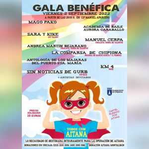 A la venta las entradas para la gala del 2 de septiembre en apoyo a Aitana