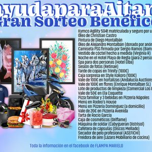 Presentado el gran sorteo de ayuda para Aitana que contará con un magnífico lote compuesto por 25 productos y lotes