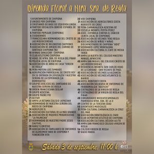 57 entidades inscritas para participar mañana en la ofrenda floral a la Virgen de Regla