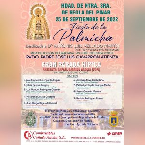 La Fiesta de la Palmicha se celebrará el 25 de septiembre y estará dedicada a Antonio Luis Mellado Martín