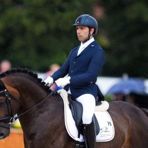 El jinete chipionero Manuel Domínguez y su caballo ‘Escamillo’ Bronce en el Campeonato del Mundo de Caballos Jóvenes
