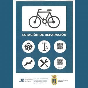 Chipiona recibe de Diputación una estación de reparación de bicicletas en el marco de la Semana Europea de la Movilidad