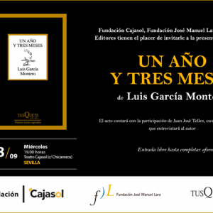 Luis García Montero presenta en Sevilla ‘Un año y tres meses’, su nuevo libro de poemas dedicados a Almudena Grandes