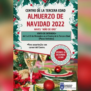 Vuelve el almuerzo de Navidad de los usuarios del Centro de Mayores de Chipiona