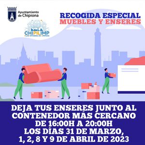 El Ayuntamiento de Chipiona organiza una recogida especial de muebles y enseres este fin de semana y el siguiente