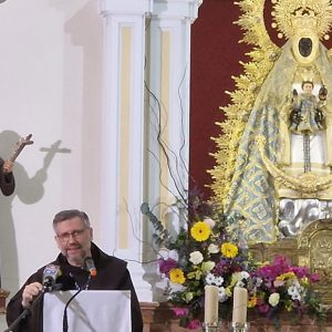 El pregón del Guardián del Santuario de Regla Fray Juan José Rodríguez y la presentación del cartel inician los actos de la Romería del Pinar 2023