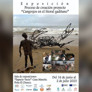 La sala Espacio Vacío acogerá desde el viernes una muestra sobre el proceso creativo de ‘Cangrejos en el litoral gaditano’