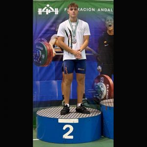 Miguel Ángel Chamorro medalla de plata y medalla de bronce en el Campeonato de Andalucía Junior de halterofilia