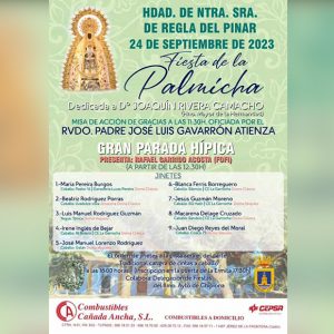 El domingo 24 de septiembre se celebra la Fiesta de la Palmicha que este año estará dedicada a Joaquín Rivera Camacho