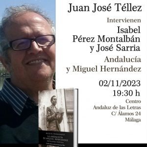 El Centro Andaluz de las Letras presenta la antología «La Andalucía de Miguel Hernández»