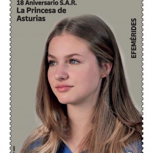 Correos emite un sello conmemorativo con motivo del 18 aniversario de S.A.R la Princesa de Asturias