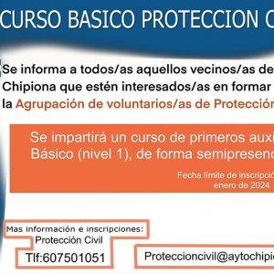 Abiertas las inscripciones para un curso básico de Protección Civil  homologado y gratuito