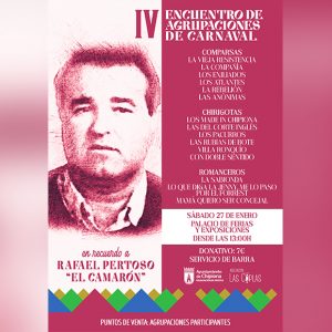 El ‘Memorial Rafael Pertoso El Camarón’ comenzará el 27 de enero a mediodía y ofrecerá la actuación de todas las agrupaciones y romanceros