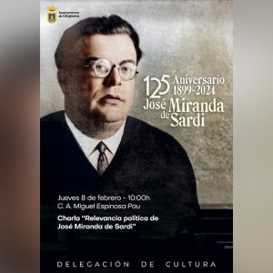 Chipiona conmemora el 125 aniversario del natalicio de José Miranda de Sardi con una charla sobre su relevancia política
