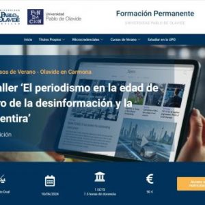 Curso de verano de la UPO. Taller ‘El periodismo en la edad de oro de la desinformación y la mentira’