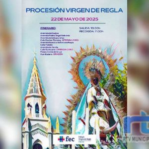 La comunidad educativa del colegio Virgen de Regla se prepara para la celebración este jueves de su procesión en el mes de María