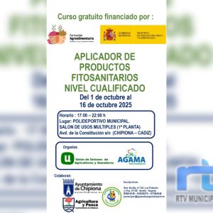25 personas inician hoy un curso de ‘Aplicador de productos fitosanitarios nivel cualificado’ en Chipiona