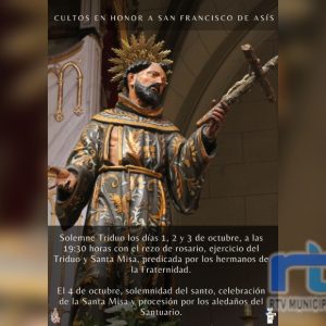 El Santuario de Nuestra Señora de Regla inicia hoy los cultos en honor a San Francisco de Asís
