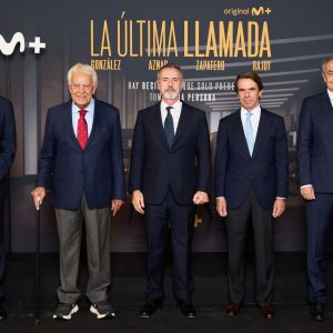Movistar Plus+ reúne a Felipe González, José María Aznar, José Luis Rodríguez Zapatero y Mariano Rajoy en la presentación de la serie documental original ‘La última llamada’